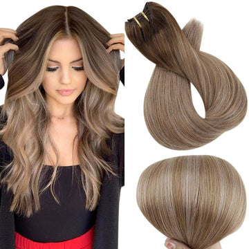 extensions clip in real hair